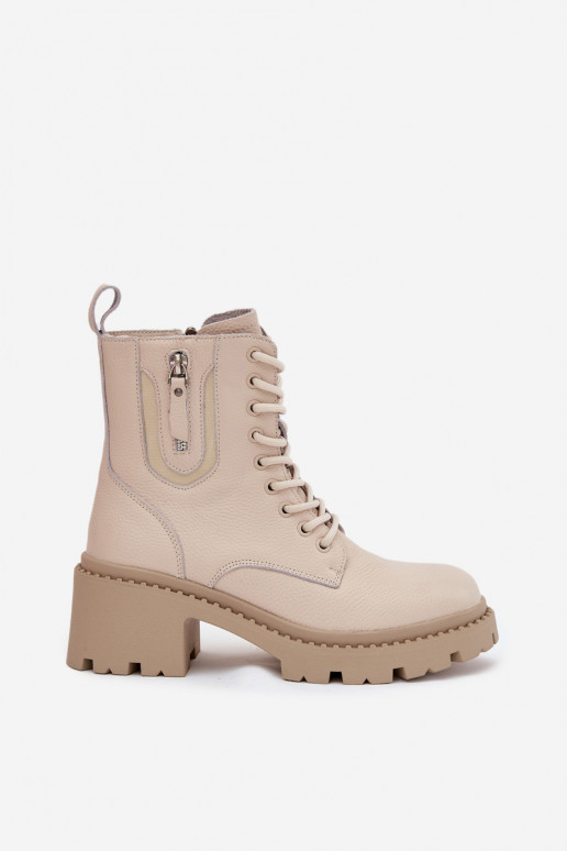 Nahast naiste saapad kontsaga, soojad Vinceza 86418 beeži värvi Nahast naiste saapad kontsaga, soojad Vinceza 86418 beeži värvi