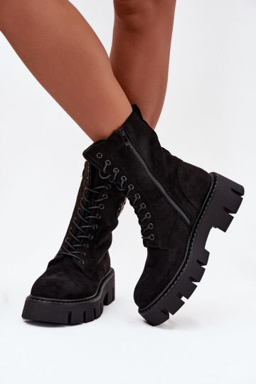 Soojad poolsaapad ja nokerid naistele punase värvi ornamentidega Melisse