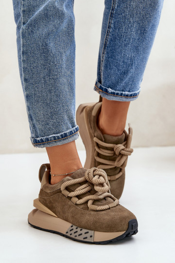 seemisnakhsed Sneakers tüüpi jalanõud Pealiste omad platvormigaGrubym Paeladm Artiker 54C1466 pruunid värvi
