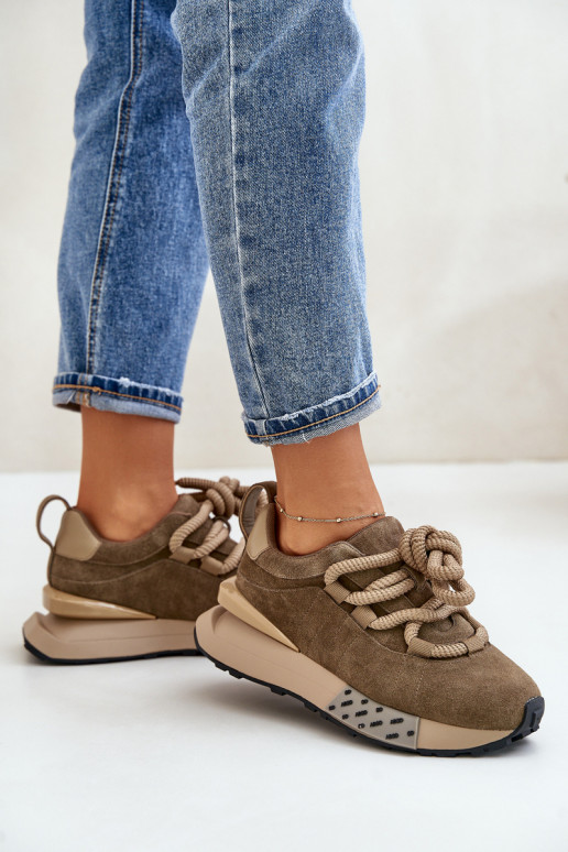 seemisnakhsed Sneakers tüüpi jalanõud Pealiste omad platvormigaGrubym Paeladm Artiker 54C1466 pruunid värvi