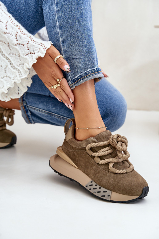 seemisnakhsed Sneakers tüüpi jalanõud Pealiste omad platvormigaGrubym Paeladm Artiker 54C1466 pruunid värvi