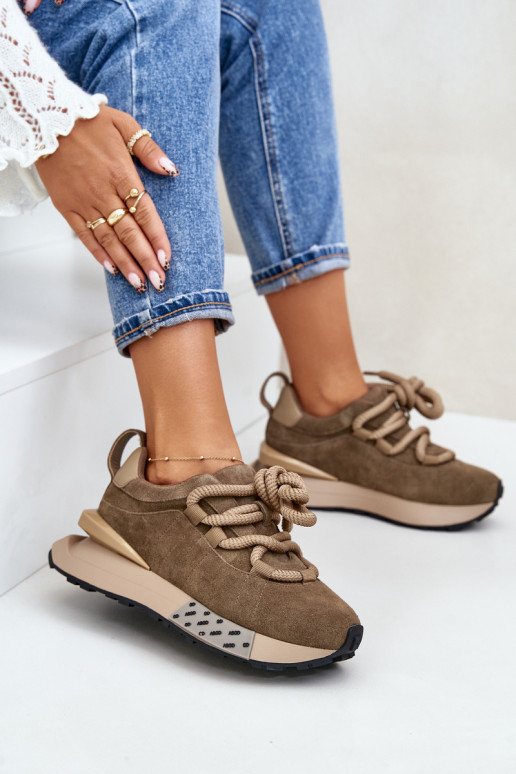 seemisnakhsed Sneakers tüüpi jalanõud Pealiste omad platvormigaGrubym Paeladm Artiker 54C1466 pruunid värvi