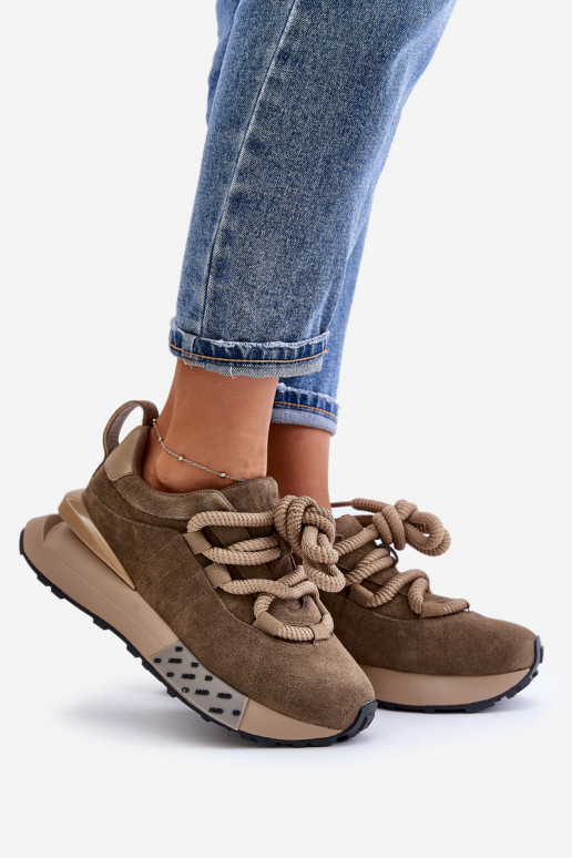 seemisnakhsed Sneakers tüüpi jalanõud Pealiste omad platvormigaGrubym Paeladm Artiker 54C1466 pruunid värvi