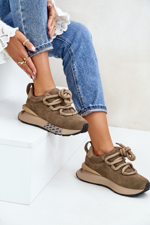 seemisnakhsed Sneakers tüüpi jalanõud Pealiste omad platvormigaGrubym Paeladm Artiker 54C1466 pruunid värvi