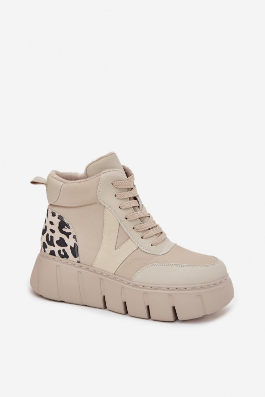 Vinceza 66838 beežid nahksoojad naiste saapad platvormiga Vinceza 66838 beežid nahksoojad naiste saapad platvormiga