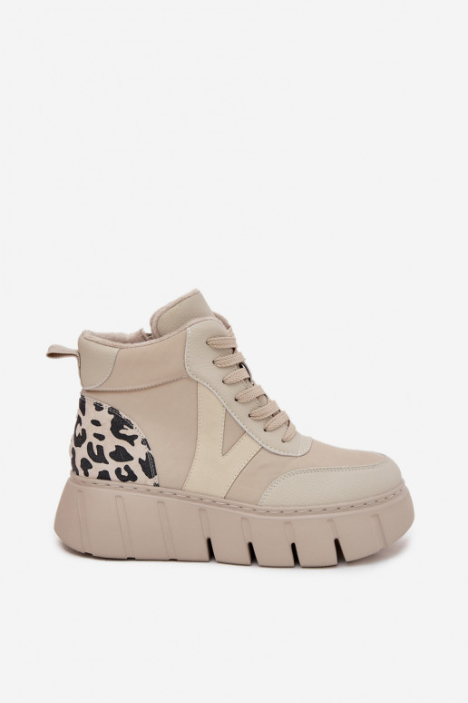 Vinceza 66838 beežid nahksoojad naiste saapad platvormiga Vinceza 66838 beežid nahksoojad naiste saapad platvormiga