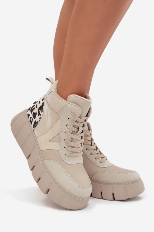 Vinceza 66838 beežid nahksoojad naiste saapad platvormiga Vinceza 66838 beežid nahksoojad naiste saapad platvormiga