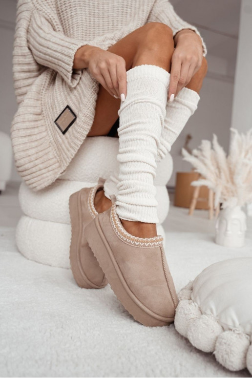 Soojendamae Basisseełniane IN Prążek Ecru