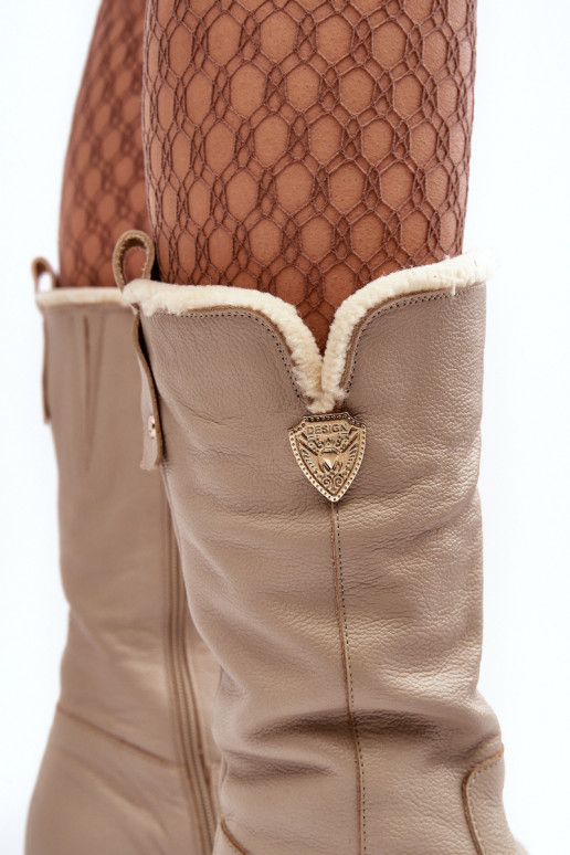 Pealiste omad Pealhk pika säärega saapad Villaga beeži värvi Bayla