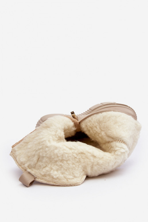 Pealiste omad Pealhk pika säärega saapad Villaga beeži värvi Bayla