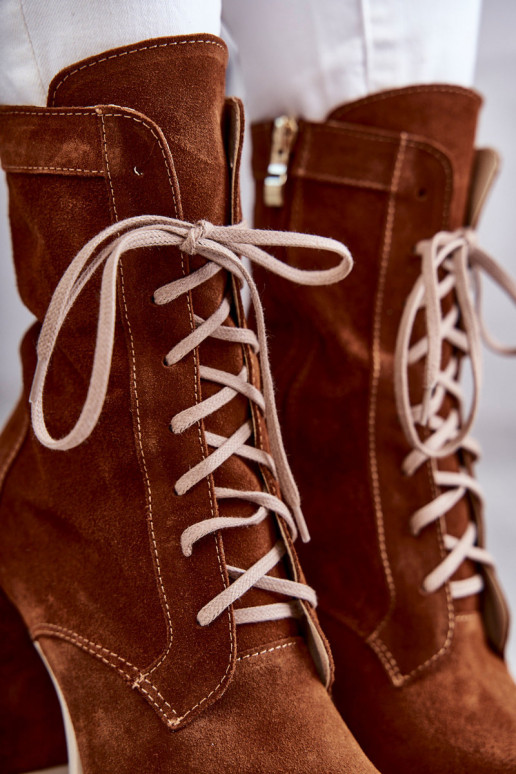 Pealiste omad Seemisnahast kingad platvormiga pruunid värvi Edna