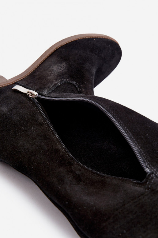 Zazoo 3407 seemisnakhsed pika säärega saapad Põlveni laiade nööridega msuud