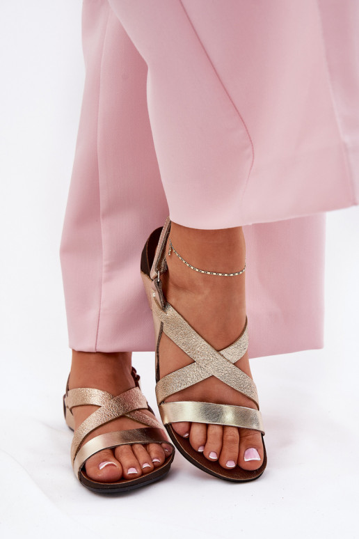 sileda tallaga Pealistesandaalid Pealiste omad Zazoo 40032 Kuldset värvi