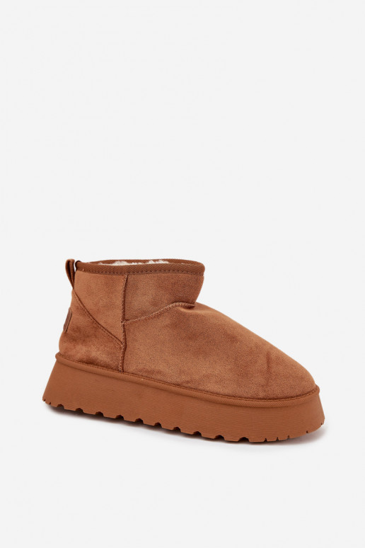 nööpidega lumesaapad Pealiste omad platvormiga pruunid värvi Celyra