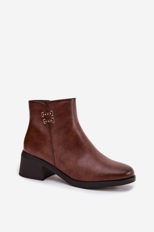 voodriga Pealiste poolsaapad Klockis pruunid värvi Delmira voodriga Pealiste poolsaapad Klockis pruunid värvi Delmira