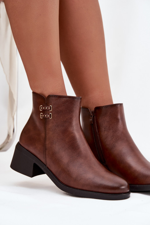 voodriga Pealiste poolsaapad Klockis pruunid värvi Delmira voodriga Pealiste poolsaapad Klockis pruunid värvi Delmira