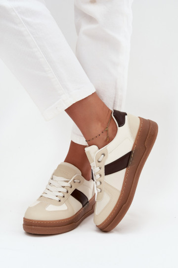Sneakers tüüpi jalanõud Pealiste omad platvormiga beeži värvi Galivina 2