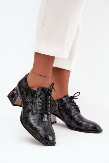 Stiilsed jalanõud Pealiste omad kõrge jämeda kontsaga kristallidega Artiker 57C0072 Halli värvi 2