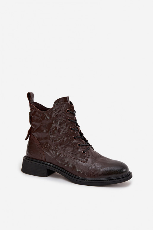 Pealiste poolsaapadPealturalnej Skóry voodriga Artiker 57C1005 Czekoladosissee