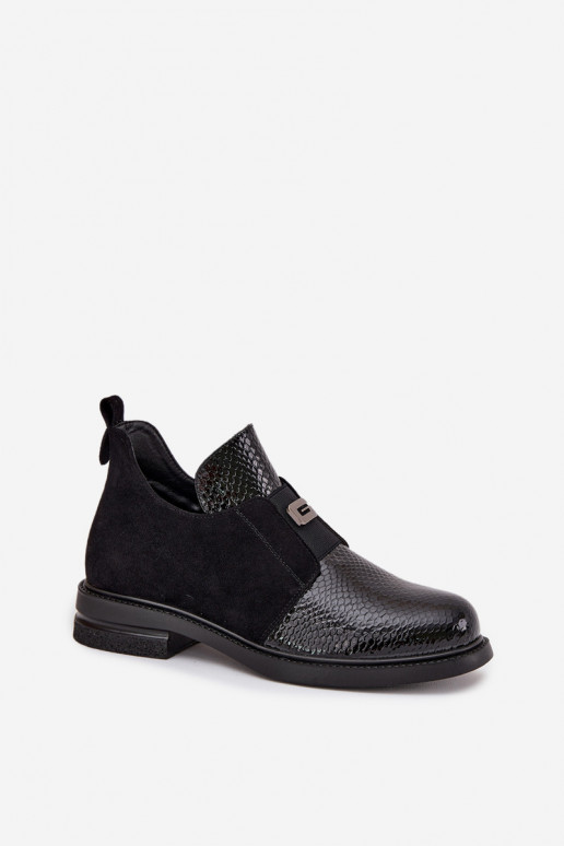 Laque madalad naistesaapad kõrge jämeda kontsaga voodriga Vinceza 58560 msuud