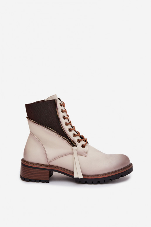 Pealiste poolsaapad voodriga Klockis Vinceza 58559 beeži värvi