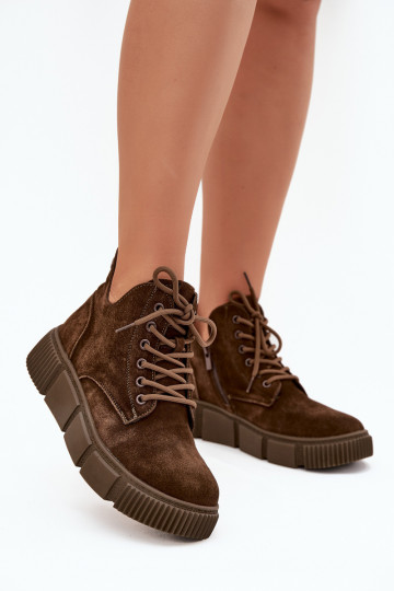 seemisnakhsed madalad naistesaapad platvormiga Big Star SS274595 pruunid värvi 2