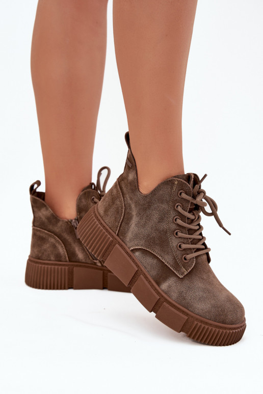 seemisnakhsed madalad naistesaapad platvormiga Big Star SS274594 beeži värvi