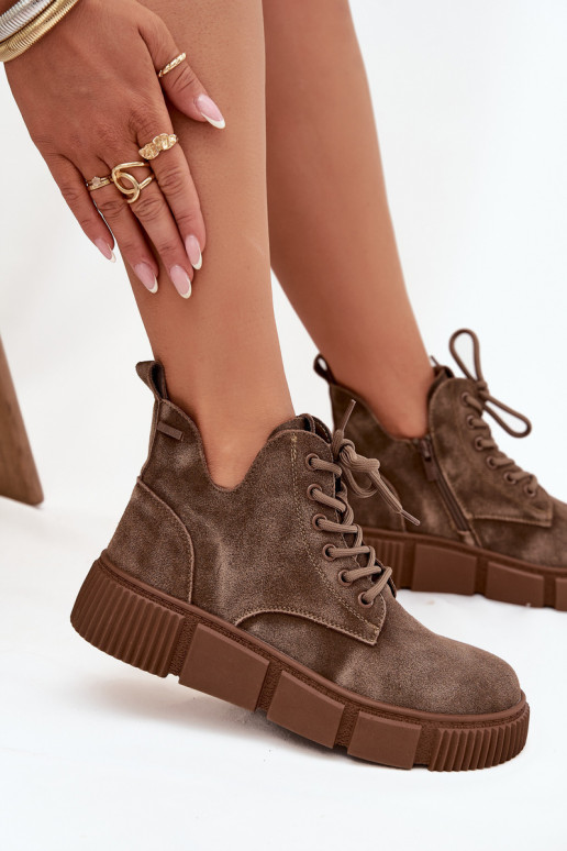 seemisnakhsed madalad naistesaapad platvormiga Big Star SS274594 beeži värvi