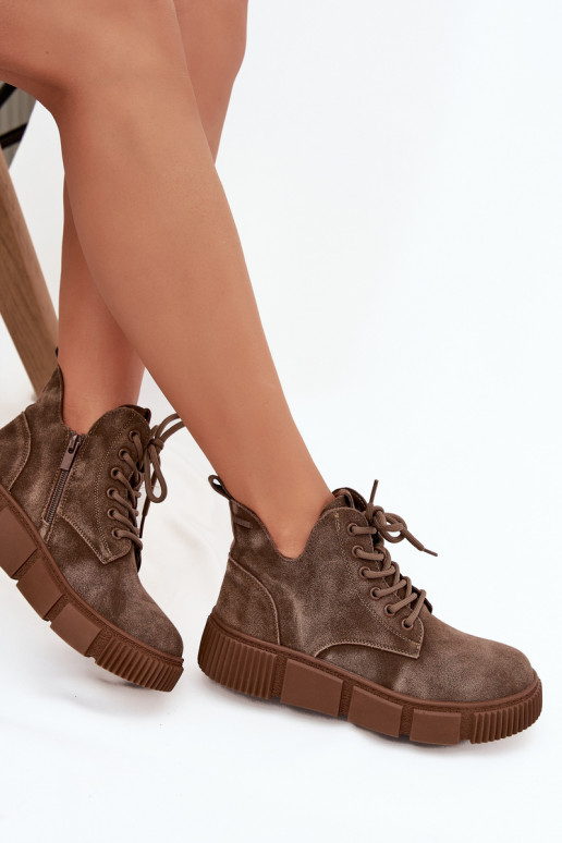 seemisnakhsed madalad naistesaapad platvormiga Big Star SS274594 beeži värvi