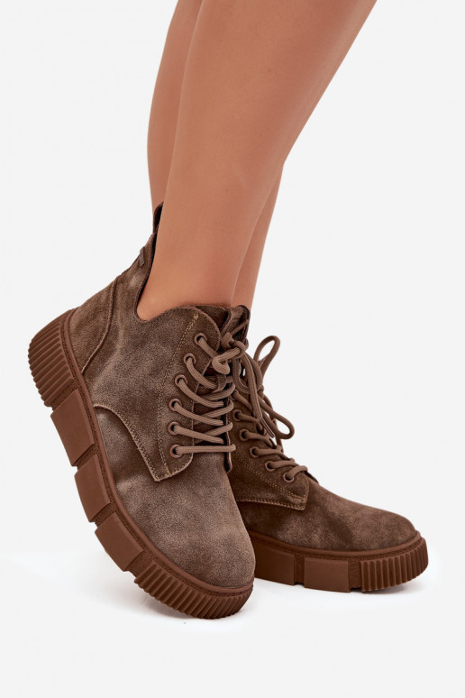 seemisnakhsed madalad naistesaapad platvormiga Big Star SS274594 beeži värvi