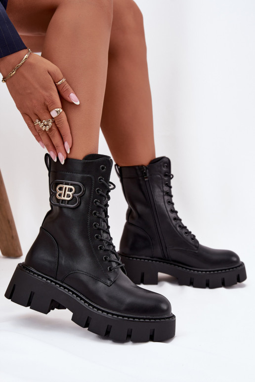 Soojad poolsaapad ja nokerid naistele elevandiluuvärvi ornamentidega "Melisse"