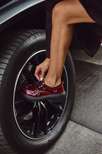 Laque Pealhk jalatsid Pealiste omadPrzypinkami Artiker 57C0336 bordoo-värvi