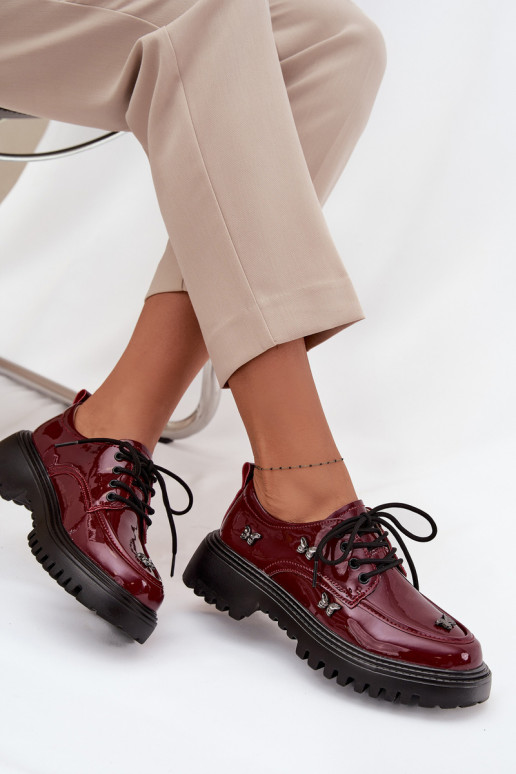 Laque Pealhk jalatsid Pealiste omadPrzypinkami Artiker 57C0336 bordoo-värvi