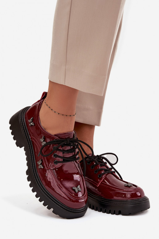 Laque Pealhk jalatsid Pealiste omadPrzypinkami Artiker 57C0336 bordoo-värvi