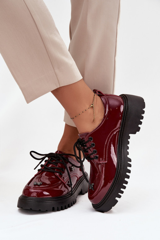 Laque Pealhk jalatsid Pealiste omadPrzypinkami Artiker 57C0336 bordoo-värvi