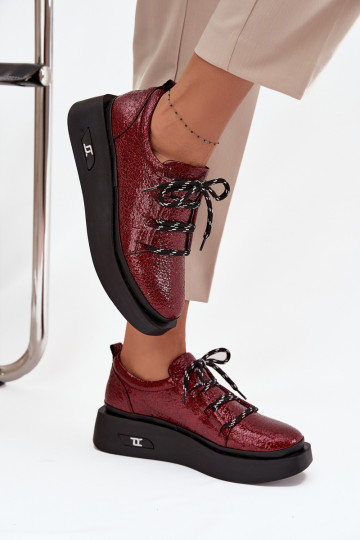 Stiilsed jalanõud Pealiste omad platvormiga Artiker 57C2046 bordoo-värvi