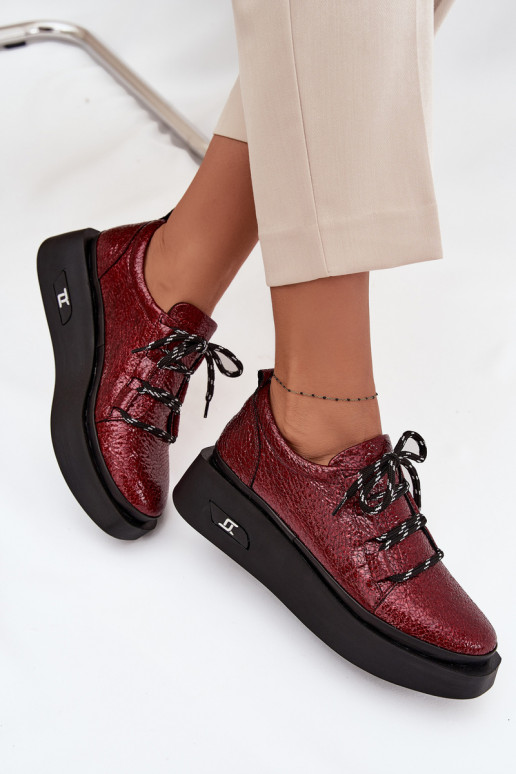 Stiilsed jalanõud Pealiste omad platvormiga Artiker 57C2046 bordoo-värvi