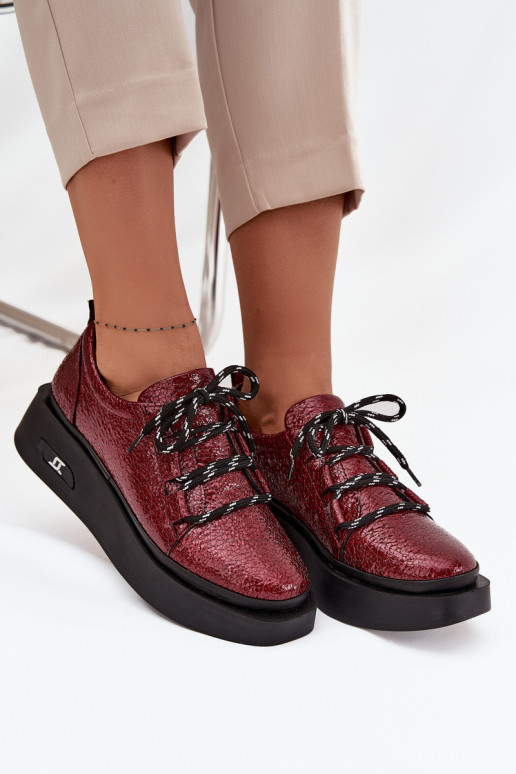 Stiilsed jalanõud Pealiste omad platvormiga Artiker 57C2046 bordoo-värvi