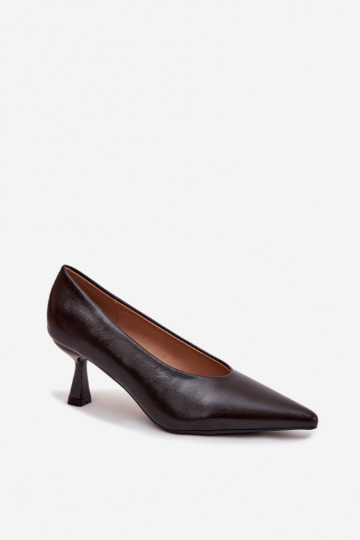 Gavrielle lakitud kingad peenikeste kontsadega šokolaadi värvi Gavrielle lakitud kingad peenikeste kontsadega šokolaadi värvi