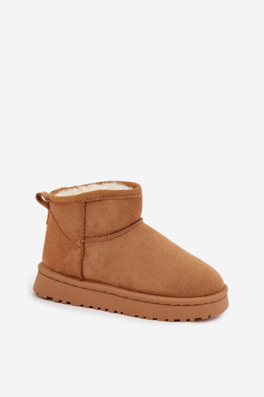 nööpidega lumesaapad Laste jalanõud Noorus voodriga karusnahaga pruunid värvi Mireya