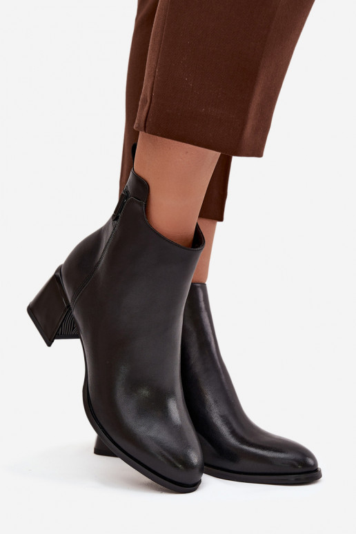 Pealiste poolsaapad kõrge jämeda kontsaga voodriga msuud Nolivra