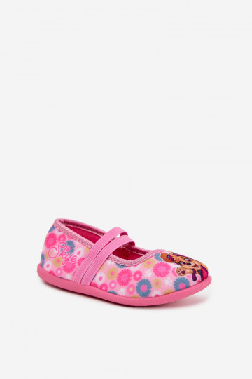 Laste ballerina sussid „Kutsikate patrull" Skye roosa värvi Ravellina