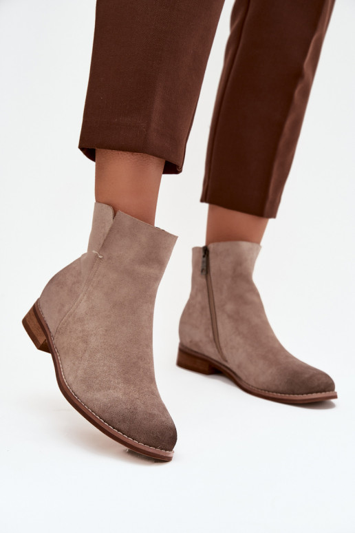 Pealiste poolsaapad laiade nööridega Vinceza 39961 beeži värvi