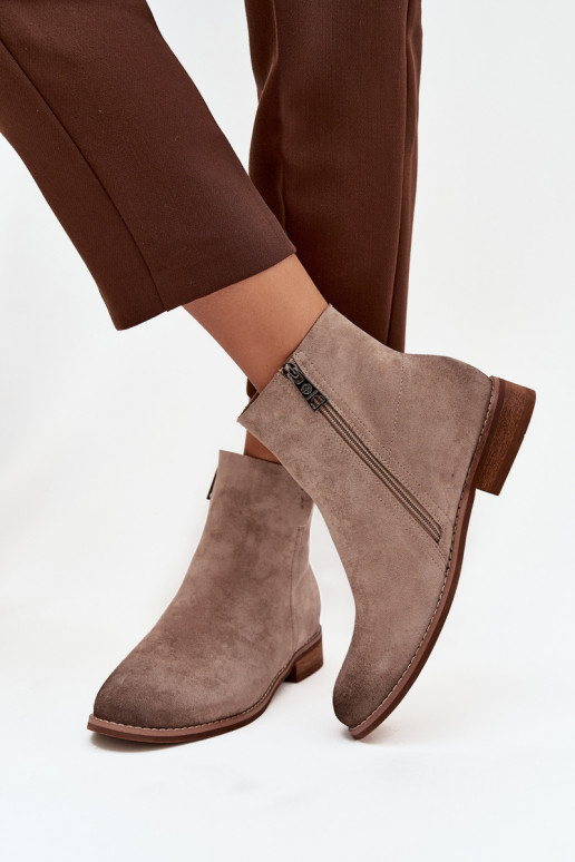 Pealiste poolsaapad laiade nööridega Vinceza 39961 beeži värvi