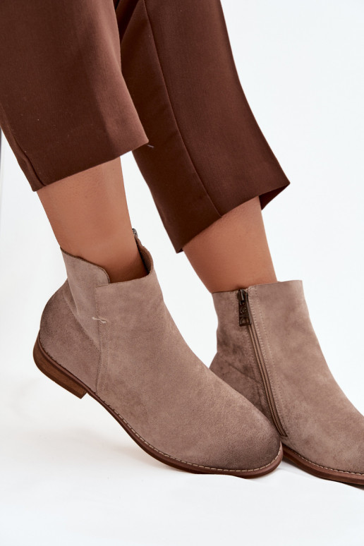 Pealiste poolsaapad laiade nööridega Vinceza 39961 beeži värvi