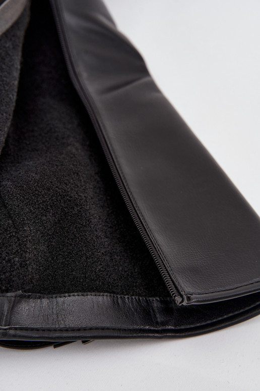 Pealiste pika säärega saapad kõrge jämeda kontsaga neetide ja pandlaga Vinceza 58589 msuud