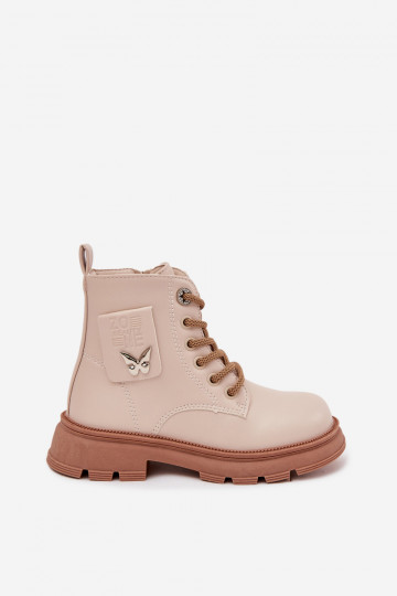 voodriga Pealiste poolsaapad Laste jalanõud Lossi juurde beeži värvi Alverina 2