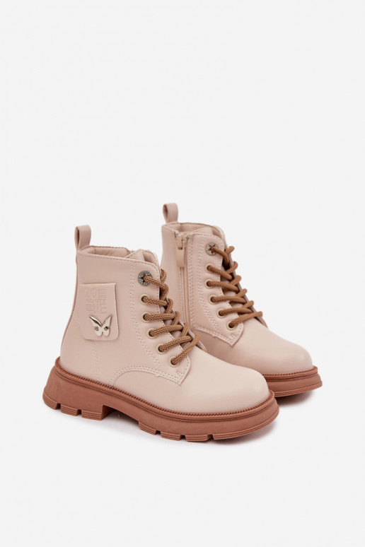 voodriga Pealiste poolsaapad Laste jalanõud Lossi juurde beeži värvi Alverina voodriga Pealiste poolsaapad Laste jalanõud Lossi juurde beeži värvi Alverina