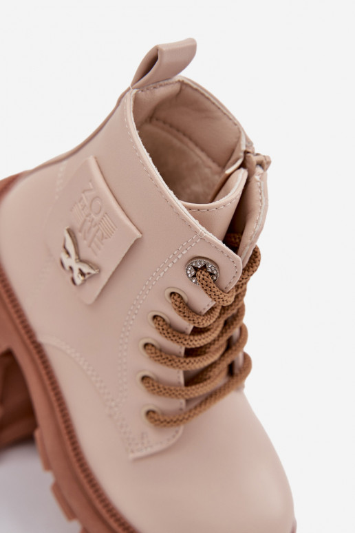 voodriga Pealiste poolsaapad Laste jalanõud Lossi juurde beeži värvi Alverina voodriga Pealiste poolsaapad Laste jalanõud Lossi juurde beeži värvi Alverina