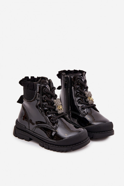 Laque Pealiste poolsaapad Laste jalanõud voodrigaPrzypinką Karu msuud Fionessa Laque Pealiste poolsaapad Laste jalanõud voodrigaPrzypinką Karu msuud Fionessa